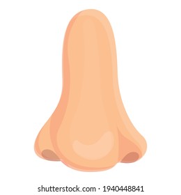 Nose organ sense icon. Cartoon of nose organ sense vector icon for web design isolated on white background