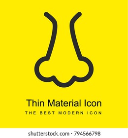 Nose outline bright yellow material minimal icon or logo design