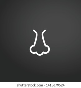Nose Outline vector icon. Nose Outline concept stroke symbol design. Thin graphic elements vector illustration, outline pattern for your web site design, logo, UI. EPS 10.
