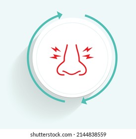 Nose Pain Icon Vector Design