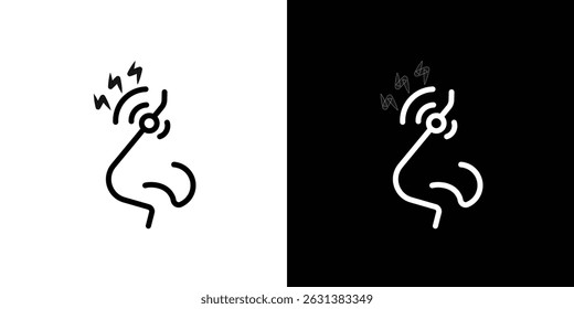 Nose pain icon vector for web, computer and mobile apps
