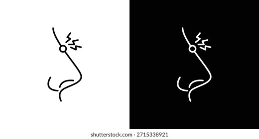 Plantilla de Vector de los iconos del dolor de nariz, EPS 10 para el diseño