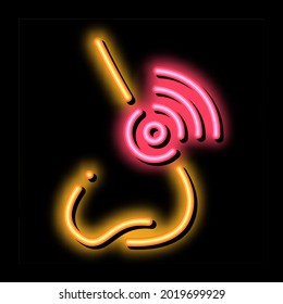 Nose Pain neon light sign vector. Glowing bright icon Nose Pain sign. transparent symbol illustration