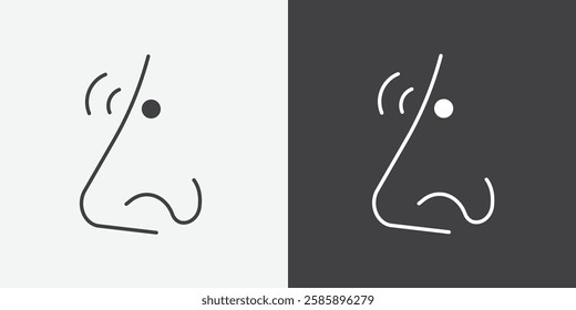 Nose pain vector icons collection graphic designs for ui designs