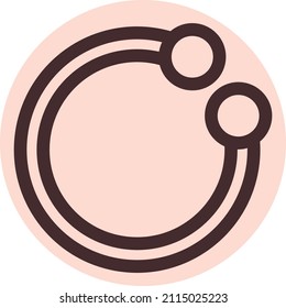 Nose piercing jewlery, illustration, vector on a white background.