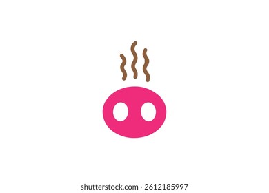 Nose of pig vector illustration on white background