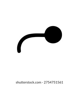 Nose pin silhouette icon vector illustration.


