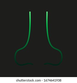 Nariz, icono de la cirugía plástica nolan. Línea delgada simple, contorno vectorial de iconos de cirugía plástica para ui y ux, sitio web o aplicación móvil