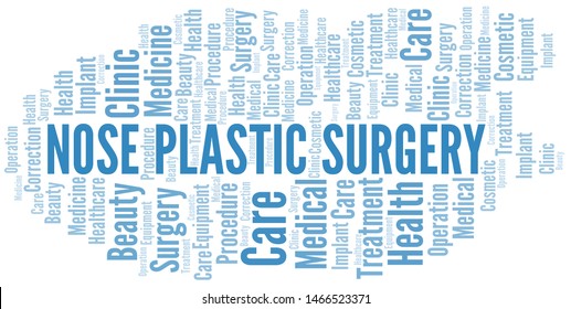 Nose Plastic Surgery word cloud vector made with text only