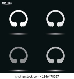 Nose plug. Swimming nose clips flat grayscale vector icon.