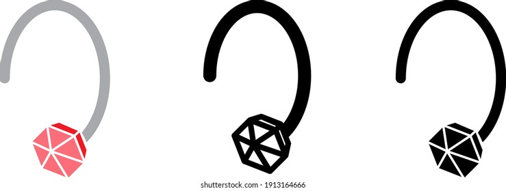 	
Nose Ring icon , vector illustration