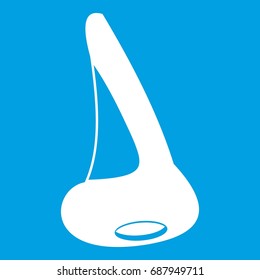 Nose side view icon white isolated on blue background vector illustration