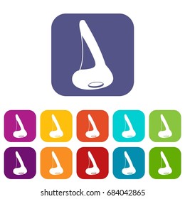 Nose side view icons set