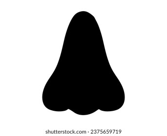 Nose silhouette vector art white background