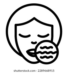Vector de contorno de icono de problema de la piel de la nariz. Salud del cáncer. Medicamento contra enfermedades