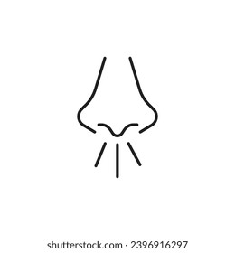 Nose smell icon design. isolated on white background. vector illustration