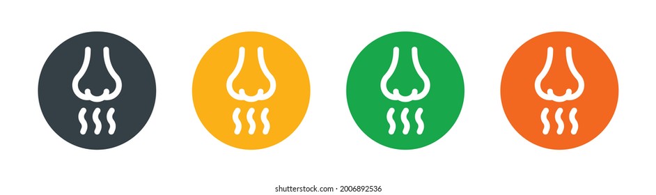 Nose with smell sense icon vector illustration. Button sign graphic