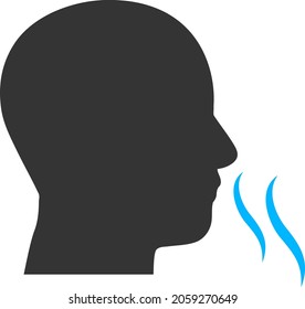 Ilustración vectorial de olfato de nariz. Un diseño de ilustración plana del icono Nose Smell sobre un fondo blanco.