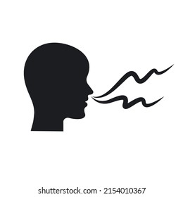 nose smells aroma icon vector illustration design template web