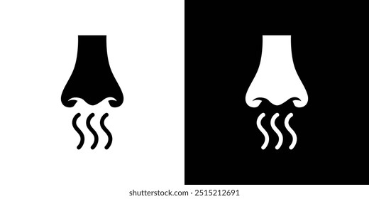 Nose with smoke icon logo set vector