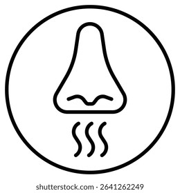 Nose with smoke icon simple flat icon vector symbol