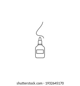 nose spray icon.  nose drop bottle