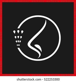 nose spray icon vector illustration eps10. Isolated badge flat design for website or app - stock graphics