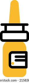 Nose spray, illustration, vector on a white background.