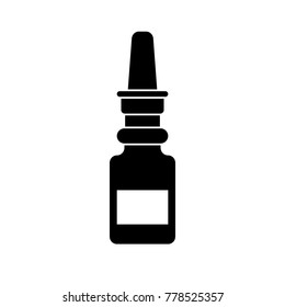 Nose spray vector icon.