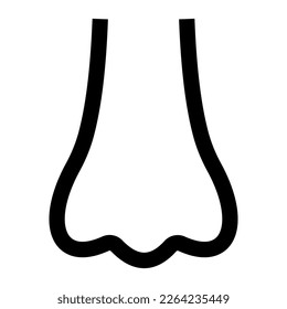 Nose vector flat icon. Isolated nose emoji illustration