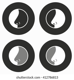 Nose Vector Icon. Illustration Isolated For Graphic And Web Design.