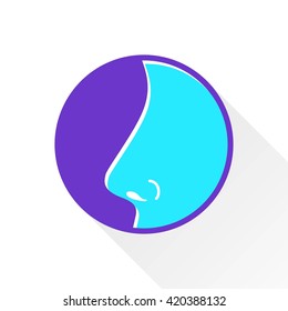 Nose     vector icon. Illustration isolated for graphic and web design.