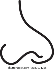 ilustración de icono de vector de nariz en fondo blanco..eps
