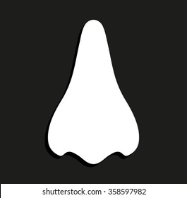 Nose -  vector icon with shadow