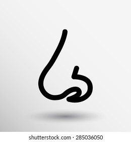 Nose vector illustration icon smell breathe care.