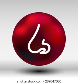 Nose vector illustration icon smell breathe care.