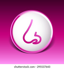 Nose vector illustration icon smell breathe care.