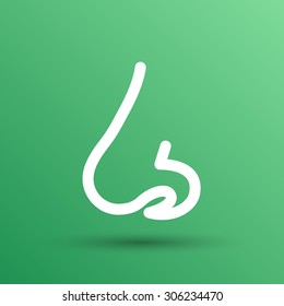 Nose vector illustration icon smell breathe care.