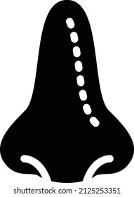 nose Vector illustration on a transparent background.Premium quality symmbols.Glyphs vector icon for concept and graphic design.