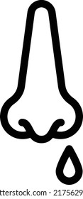Nase Vektorgrafik auf transparentem Hintergrund.Premium-Qualitätsymbole.Stroke Vektorsymbol für Konzept und Grafikdesign.