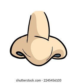 nose vector illustration,isolated on white background,top view