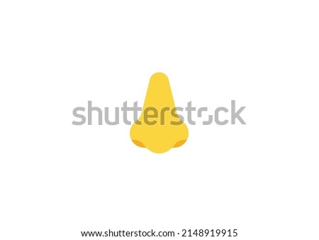 Nose Vector Isolated Emoticon. Nose Icon