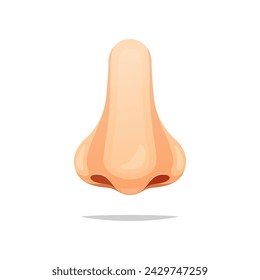 Vector de nariz aislado sobre fondo blanco.