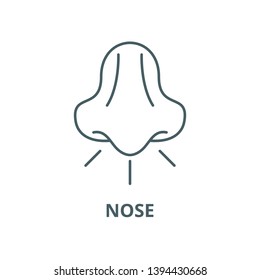 Nose vector line icon, linear concept, outline sign, symbol