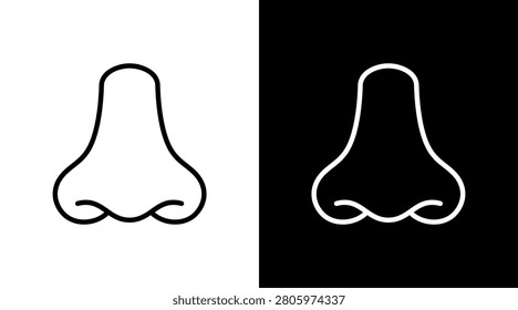Nose White Icon Set Design