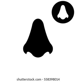 Nose -  white vector icon
