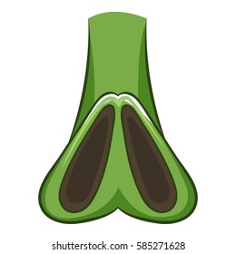 Nose of zombie icon. Cartoon illustration of nose of zombie vector icon for web