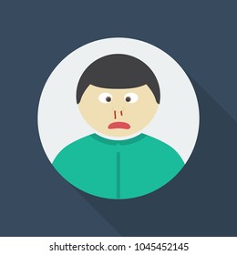 Nosebleed icon flat design