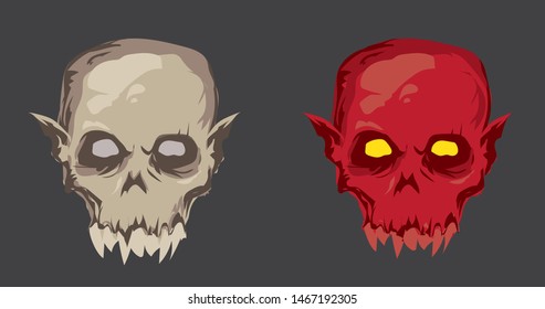 Nosferatu vampire skull vector illustration