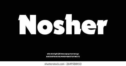Nosher  alphabet letters font and number. Classic Lettering Minimal Fashion Designs. Typography modern serif fonts regular decorative vintage concept. vector illustration